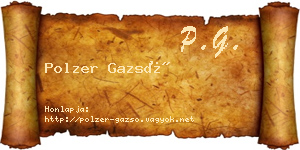 Polzer Gazsó névjegykártya